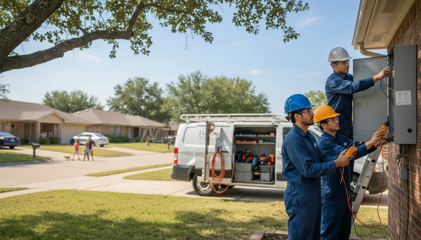 Certified electrician providing emergency electrical services in Hendrix, OK